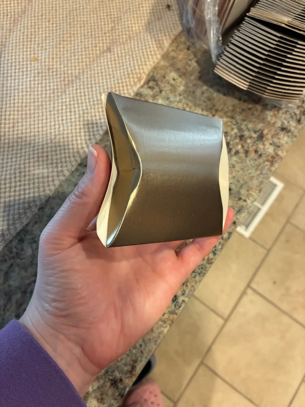 125+ Metallic Bronze Pillow Favor Box with Floral Window